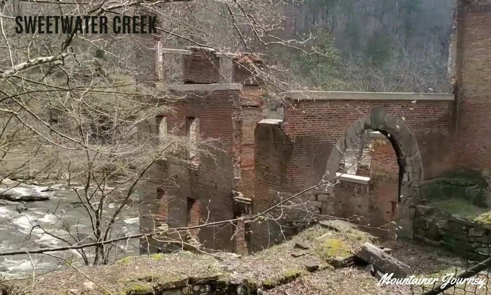 Historic mill ruins beside Sweetwater Creek near Atlanta, Georgia