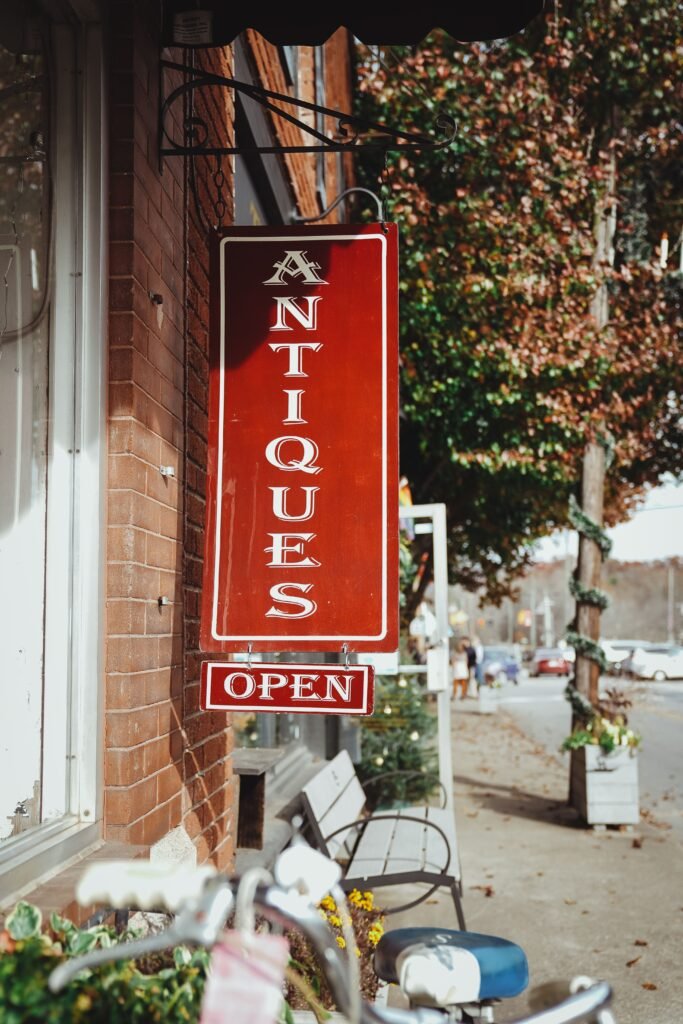 Historic brick storefronts along a downtown Asheville street